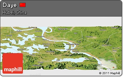 Satellite Panoramic Map of Daye