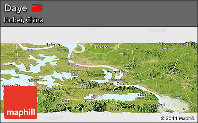 Satellite Panoramic Map of Daye