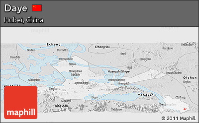 Silver Style Panoramic Map of Daye