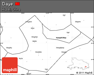 Blank Simple Map of Daye