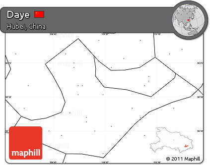 Blank Simple Map of Daye, no labels