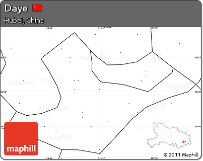 Blank Simple Map of Daye, no labels