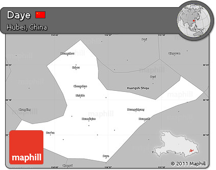 Gray Simple Map of Daye