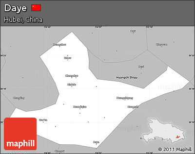 Gray Simple Map of Daye