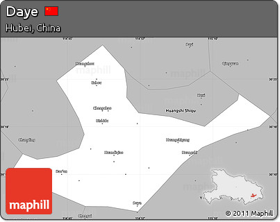 Gray Simple Map of Daye