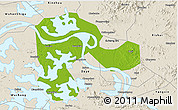 Physical 3D Map of Echeng, shaded relief outside
