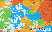 Political 3D Map of Echeng