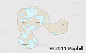 Shaded Relief 3D Map of Echeng, cropped outside