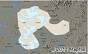 Shaded Relief 3D Map of Echeng, darken