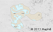 Shaded Relief 3D Map of Echeng, lighten, desaturated