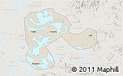 Shaded Relief 3D Map of Echeng, lighten