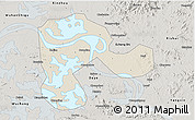 Shaded Relief 3D Map of Echeng, semi-desaturated