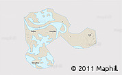 Shaded Relief 3D Map of Echeng, single color outside