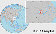 Gray Location Map of Echeng