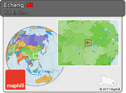 Political Location Map of Echeng