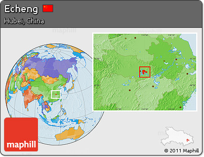 Political Location Map of Echeng
