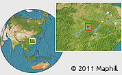 Satellite Location Map of Echeng