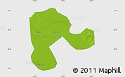 Physical Map of Echeng, single color outside