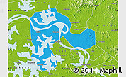 Political Map of Echeng, physical outside