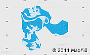 Political Map of Echeng, single color outside