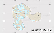 Shaded Relief Map of Echeng, cropped outside