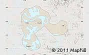 Shaded Relief Map of Echeng, lighten