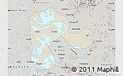 Shaded Relief Map of Echeng, semi-desaturated