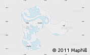 Silver Style Map of Echeng, single color outside
