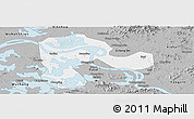 Gray Panoramic Map of Echeng