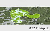 Physical Panoramic Map of Echeng, darken, semi-desaturated