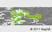 Physical Panoramic Map of Echeng, desaturated