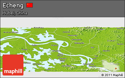Physical Panoramic Map of Echeng