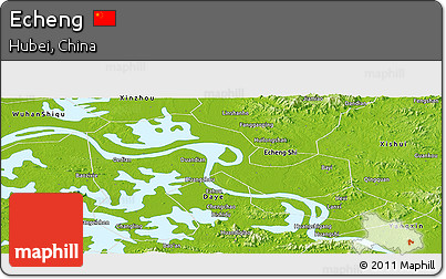 Physical Panoramic Map of Echeng