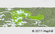 Physical Panoramic Map of Echeng, semi-desaturated