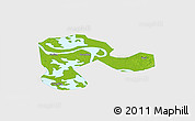 Physical Panoramic Map of Echeng, single color outside