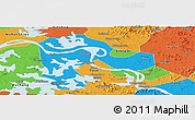 Political Panoramic Map of Echeng