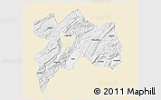Classic Style 3D Map of Enshi, single color outside