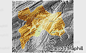 Physical 3D Map of Enshi, desaturated