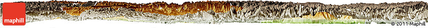 Physical Horizon Map of Enshi, semi-desaturated