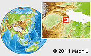 Physical Location Map of Enshi, highlighted parent region