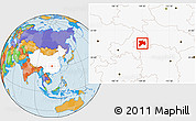 Political Location Map of Enshi, highlighted country