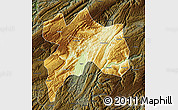 Physical Map of Enshi, darken