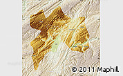 Physical Map of Enshi, lighten