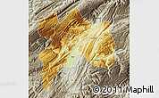 Physical Map of Enshi, semi-desaturated