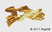 Physical Panoramic Map of Enshi, single color outside