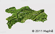 Satellite Panoramic Map of Enshi, cropped outside