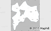 Gray Simple Map of Enshi, single color outside