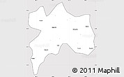Silver Style Simple Map of Enshi, cropped outside