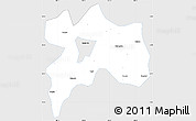 Silver Style Simple Map of Enshi, single color outside
