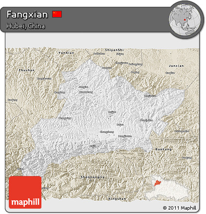 Classic Style 3D Map of Fangxian